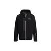 Letter Print Reflective Sports Hooded Jacket Men Outerwear Black GM4828