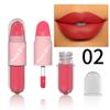 CmaaDu Face Lipstick, Red Lip Gloss Two -in -one Matte Cup Is Easy To Color