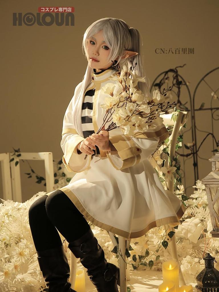 [HOLOUN] Костюм для косплея Фрейрен, Аниме костюм на Хэллоуин, Наряд для выступления, Праздничный подарок, Размер L