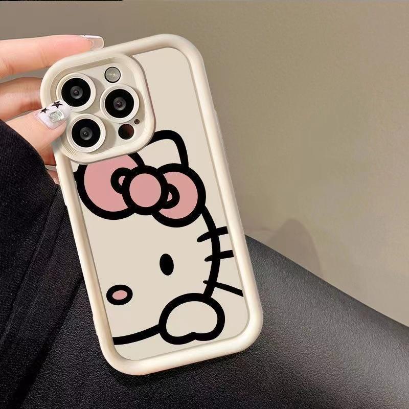 Чехол для телефона Sanrio Hello Kitty для iPhone 16 15 14 13 12 11 Pro Max Mini XR XS X 7 8 Plus Мягкая задняя крышка из ТПУ