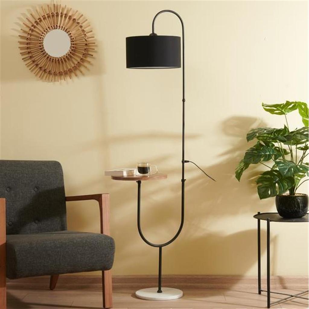 Safir Light Oslo Журнальный столик на мраморной ножке Торшер Черный