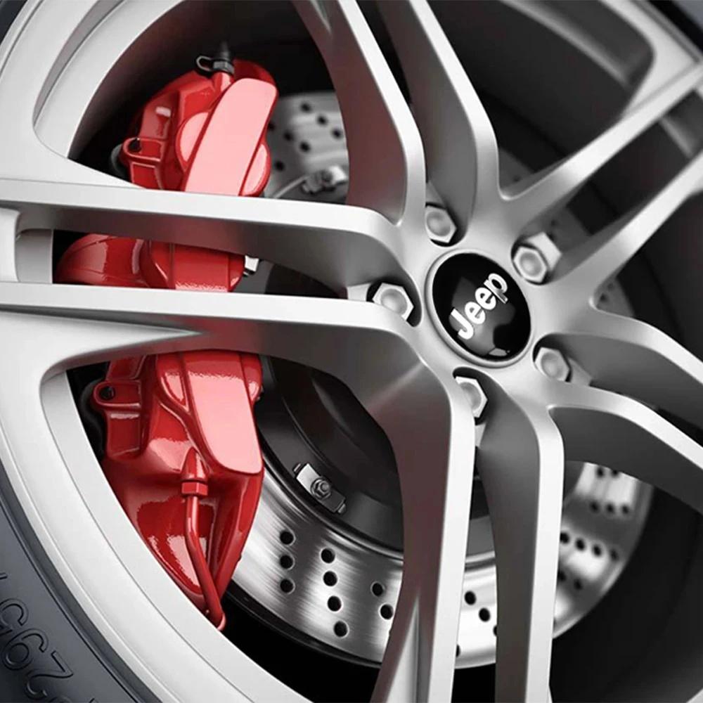 4PCS 56mm Car Wheel Hub Center Cap Sticker for Jeep Renegade Wrangler JK JL Grand Cherokee Compass Patriot Rim Logo Cover