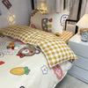 Cartoon Bed Three-piece Set Cute Quilt Cover Children Sheets Student Dormitory Bedding