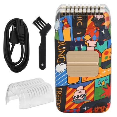 Мужская машинка для стрижки волос с двойной сеткой USB, водонепроницаемая электрическая бритва для стрижки волос