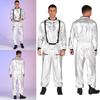Mens Astronaut Costume Spaceman Explorer Flight Suit Cosplay Costumes Halloween Jumpsuits