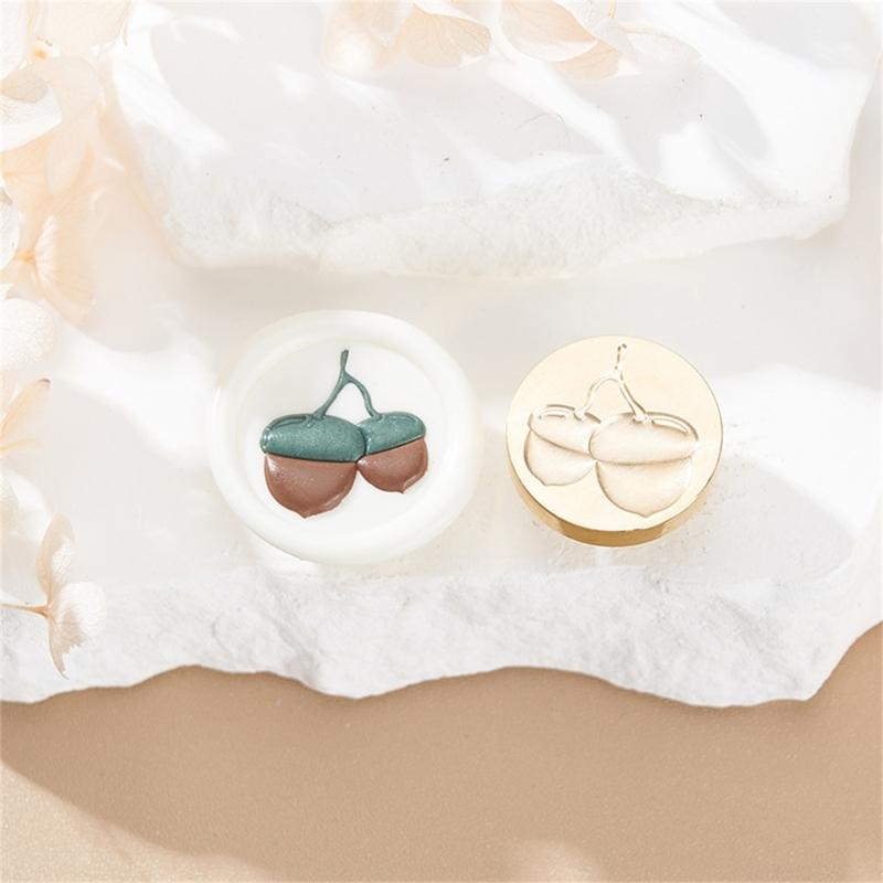 Серия «Фруктовые растения» Сургучная печать для рождественских конвертов, открыток, свадебных приглашений, декор, латунная печать с клевером для воска