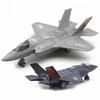 Сплавной Большой Инерционный Модель Истребителя F-35 Музыкальный Светодиодный Самолет Игрушка Подарок