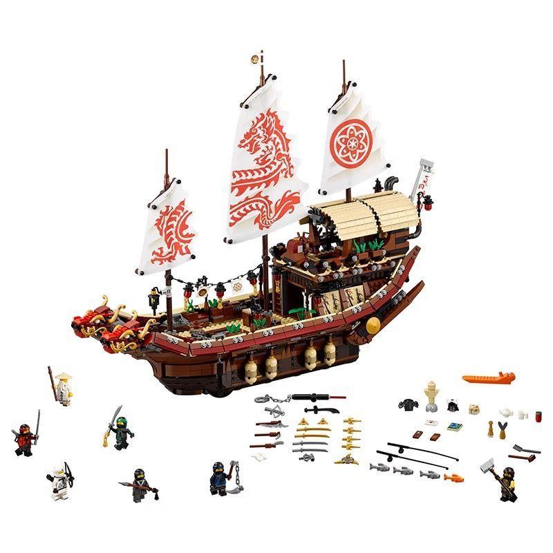 Совместимо с LEGO 70618 Ninjago Dragon Boat Destiny’s Reward конструктор
