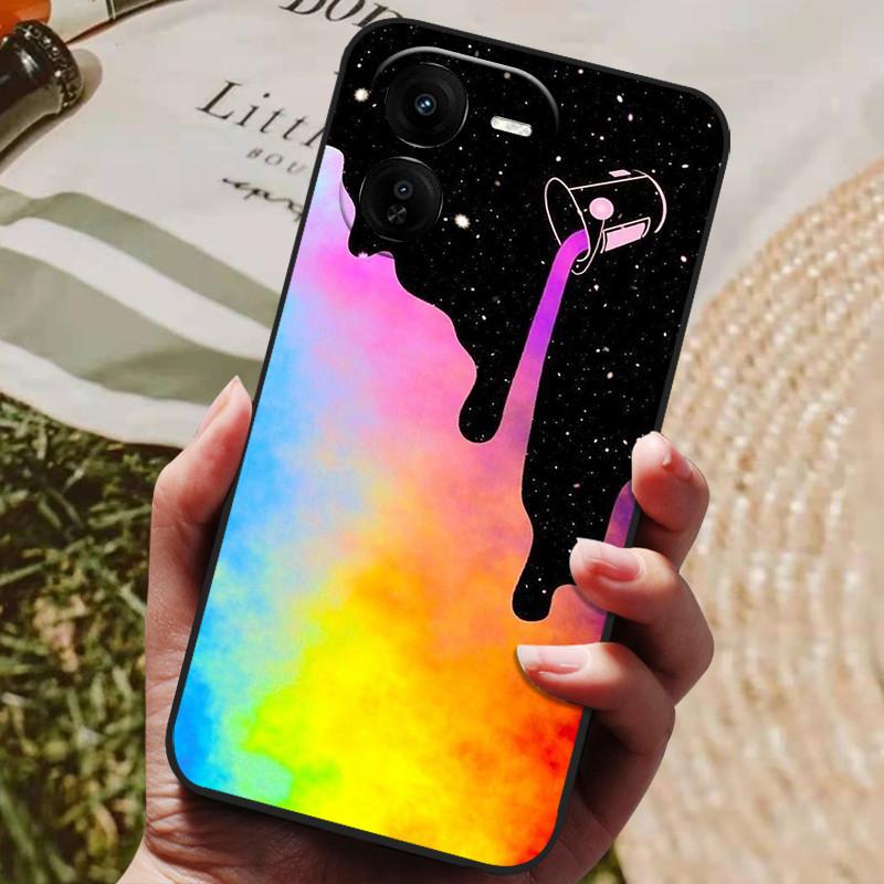 Для VIVO IQOOZ9X IQOO Z9 Turbo Z9X Z9Turbo 5G Роскошный Расписной Телефон Силиконовая Задняя Крышка IQOO Z9X Чехлы Защитный Чехол Capas