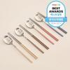 Snail Living Cuisine De Maman Pure Cutlery Set of 4, Gray, Brown, Cream White, Pink, 4 Types of Spoons+4 Types of Chopsticks, Korean Popular Tableware