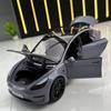 Tesla Model 3 1:24 Scale Diecast Metal Alloy Pull-Back Car Model - White