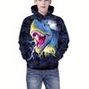 Scary Dinosaur 3D Printed Hooded Sweater Boy Casual Pullover Hooded Long Sleeve Sweatshirt Spring Fall Kids