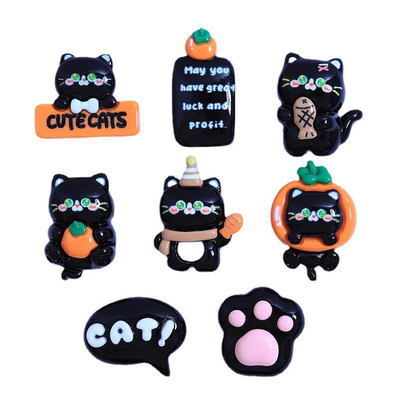 Темно-оранжевый кот из смолы DIY украшения и пряжки для обуви аксессуары