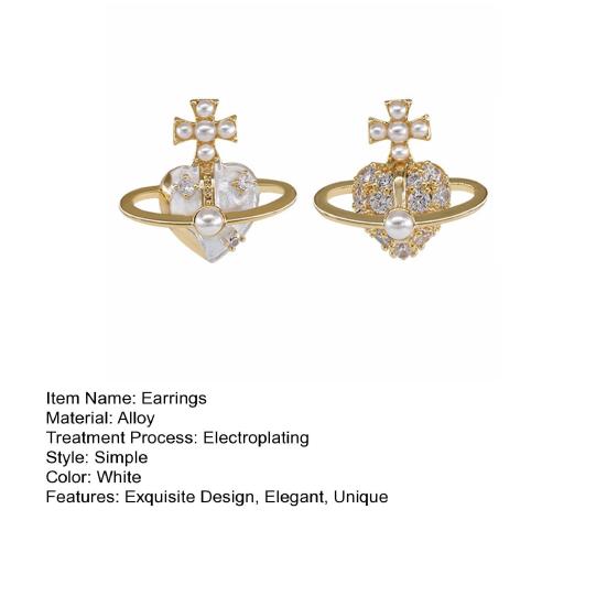 1 пара сережек изысканного дизайна, элегантные и уникальные стильные асимметричные серьги с планетой из искусственного жемчуга