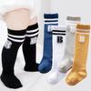 Spring Summer Baby Boys Girls Knee High Socks Cotton Breathable Letter Stockings Newborn Infant Toddler Long Socks 0-2years Old