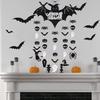 Хэллоуин Черная летучая мышь Подвесная гирлянда Украшение Паук Череп Призрак Тыква Потолочные стримеры для улицы В помещении Стена Дверь Комната Декор