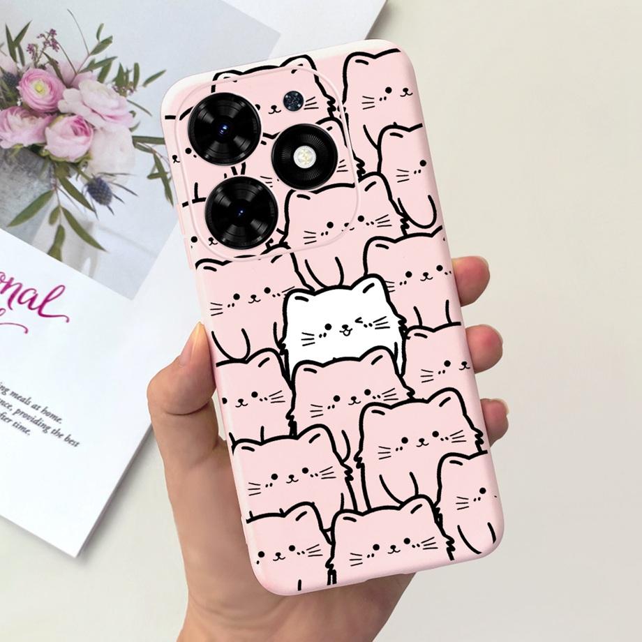 Для Tecno Spark GO 2024 Чехол Spark 20C Spark20 Pop 8 Para Чехол Силиконовый Мягкий ТПУ Бампер Мультяшный Крутой Милый Стиль Рисунок Capas