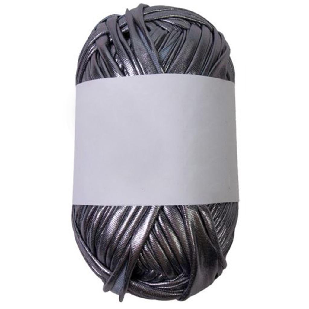 43.74yd Metallic Tshirt Yarn Fabric Cloth Knitting Yarn for Handmade Bag Purse Wallet Blanket Cushion Mug Pad Crocheting