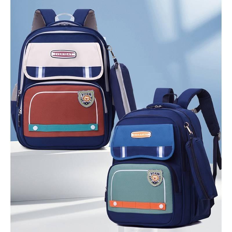 Charming Cartoon Nylon Backpack For 1st And 2nd Grade Kids With Spacious Capacity Cute Pencil Case