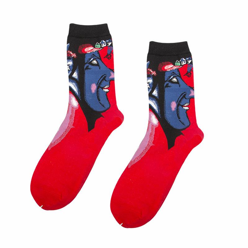 New Arrival Fashion Socks Crew Cotton Socks Famous Oil Painting Art Socks Women Men Unisex Socks
