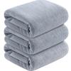 Cozyone Microfiber Bath Towels, Fluffy, Hotel-Quality, Large, 60*120cm, Set of 3, Absorbent, Quick-Drying, Soft To the Touch (Gray)