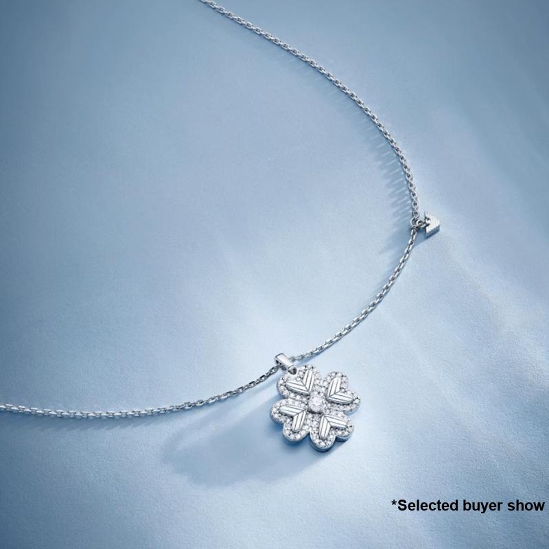 Emporio Armani Lucky Clover Pendant Necklace Women necklace Silver EG3607040