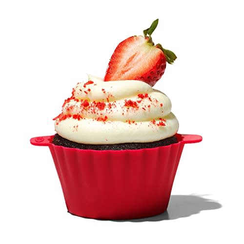 OXO Silicone Baking Cups, Muffin Cake Pans, Set of 12, 3 Oz. Each