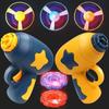 Saucer Launcher Pistol Outdoor Spinning Gun Toys Flying Disc Bamboo Dragonfly Ejection Luminous Gyroscope Gift For The Childrens