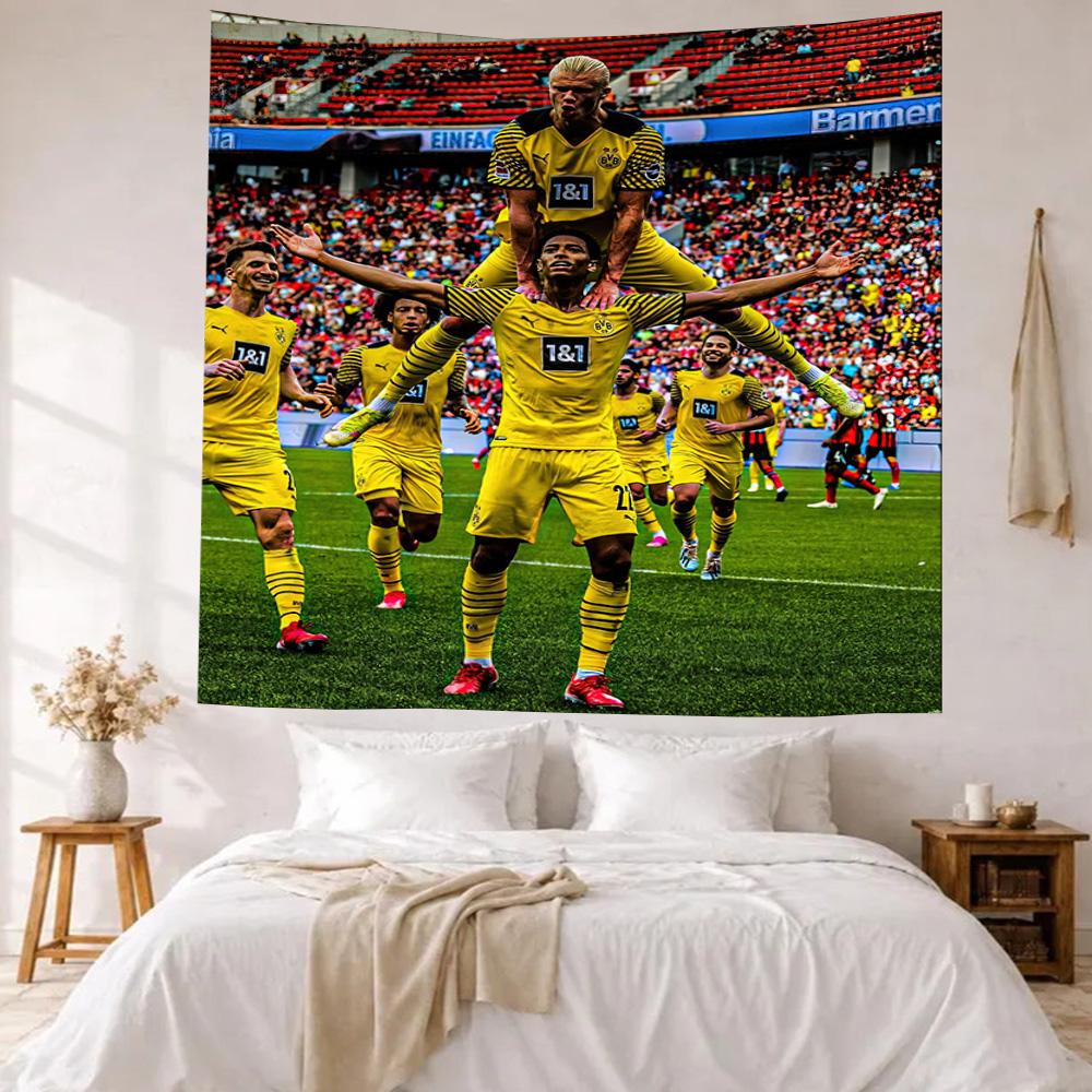 Borussia Dortmund Wall Decor Tapestry Art For Pet Memorial Birthdaywedding Party Backdrop Family Gift