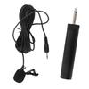 Wired Lavalier Microphone Noise Canceling Omnidirectional Condenser Lapel Mic with 3.5mm 6.5mm Jack for Instrument Mixer
