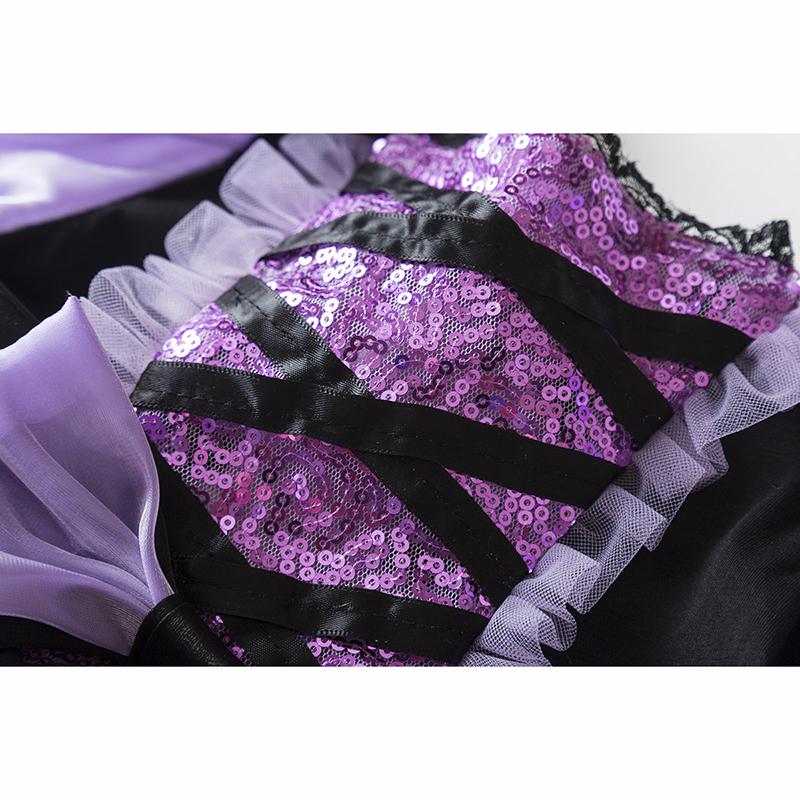 Хэллоуин Платье для девочки Вампир Пышное Платье принцессы для девочек и детей Костюм для вечеринки Лолита