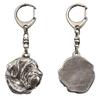 Fila Brasileiro - Silver-plated Key Ring with Dog, Handbag Decoration, Backpack Pendant by Brand