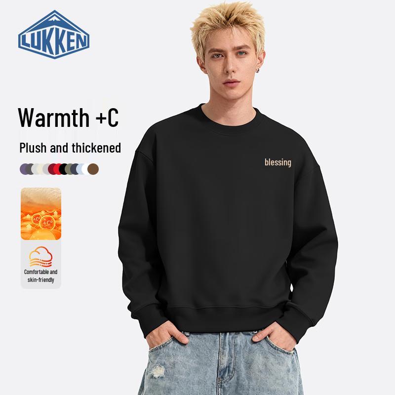 LUKKEN Men's Fleece-Lined Round Neck Sweatshirt