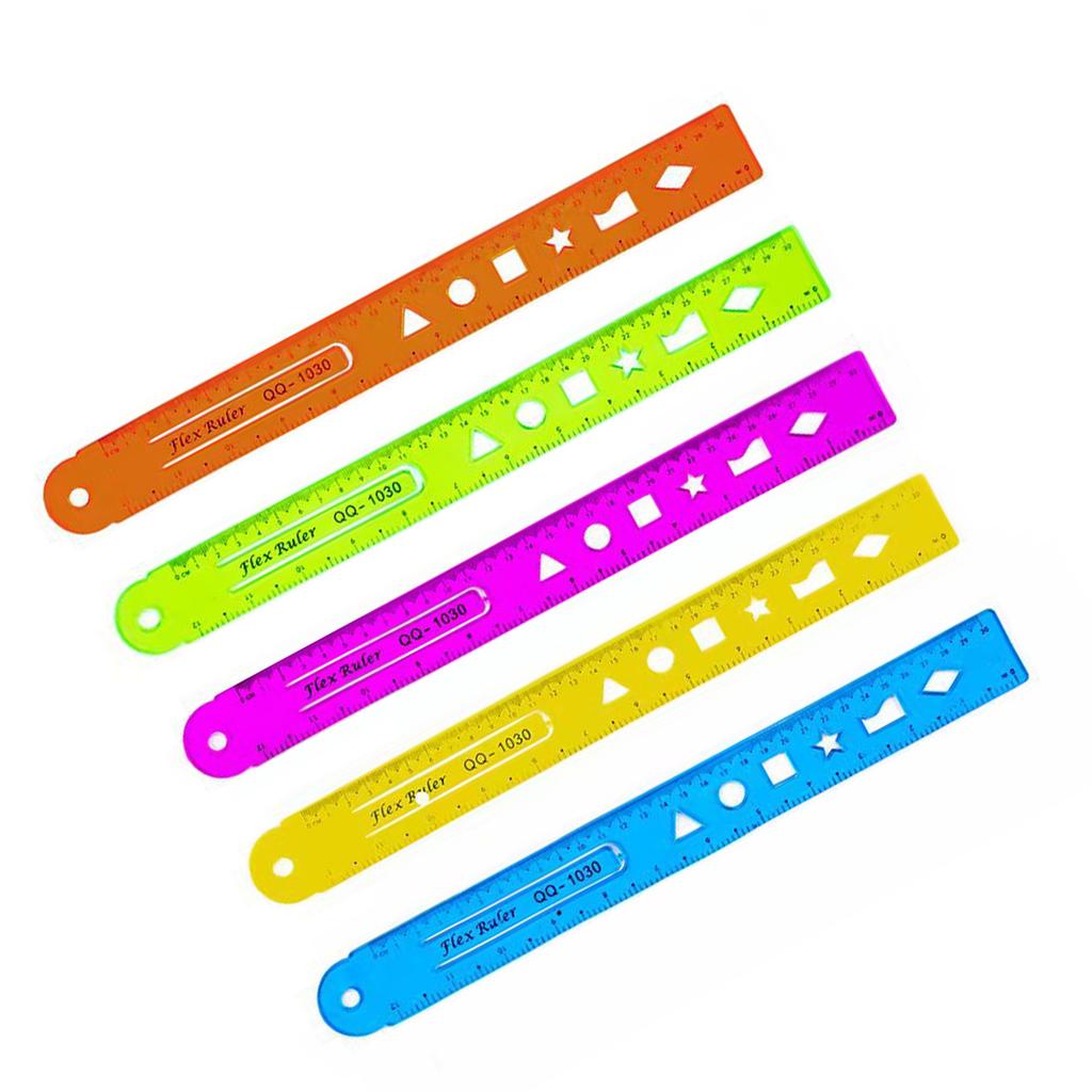 4 Pcs Multifunctional Ruler Straight Ruler Flexible Ruler Drawing Ruler Bendable Ruler Soft Ruler School Supplies