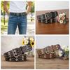 Регулируемый Полый Заклепочный Пояс Персонализированный Дизайн Панк Стиль Y2K Крутые Девушки Пояс Двойной Ряд Игольная Пряжка Винтаж