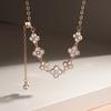 Four-leaf Clover Necklace Women's Light Luxury Niche Collarbone Chain Accessories