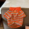 INS New Pure Cotton Pet Shirt Striped T-shirt Dog Shirt Dog Clothes Yorkshire Terrier French Bulldog Clothes