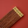 Golden Fortune Red Sandalwood Wedding Chopsticks Set