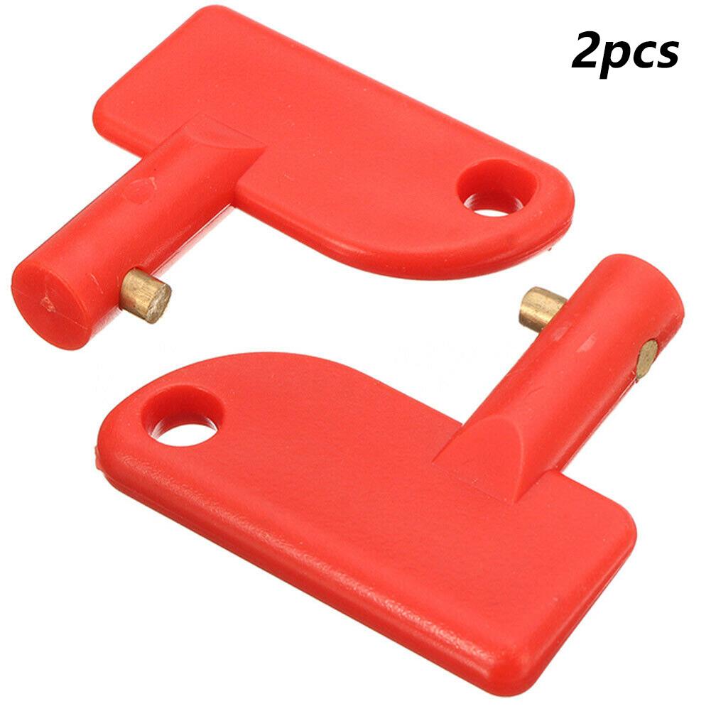 2pcs Spare Keys for Battery Isolator Switch Power Kill Cut Off Switch Key Marine Truck Van Boats Auto Car Power Switch