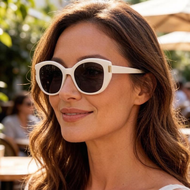 JYL TS Halara cat eye sunglasses, ladies retro influencer shades, UV protection eyewear