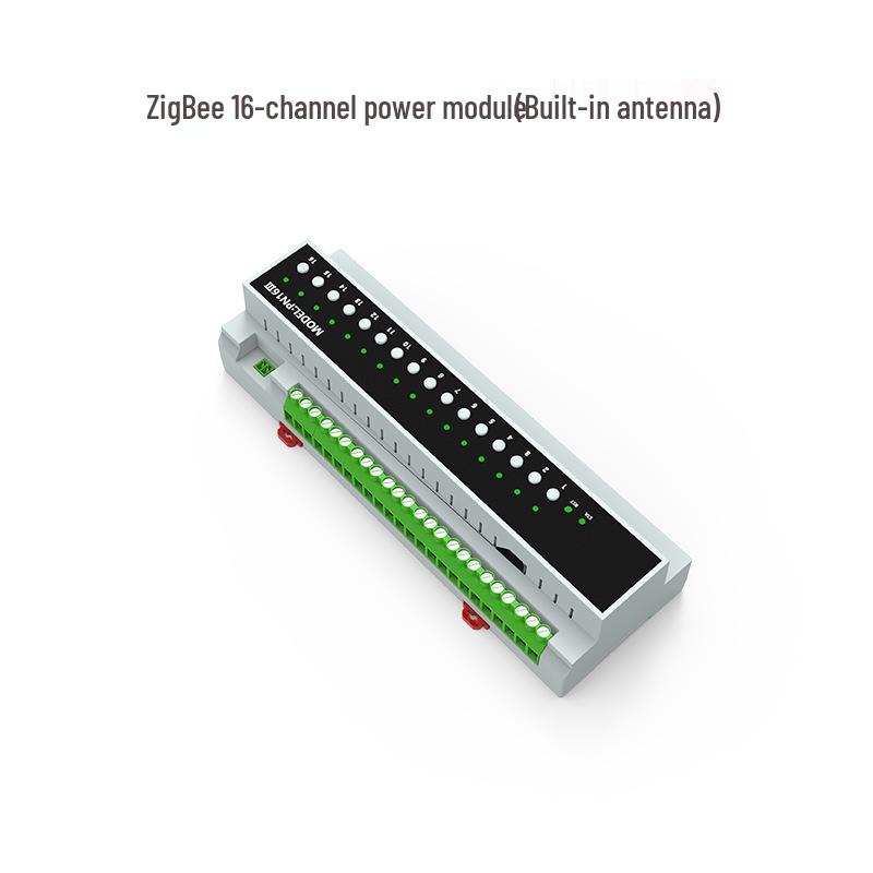 Tuya ZigBee 16-Channel Smart Dry Contact Switch for Wired Curtain Motors