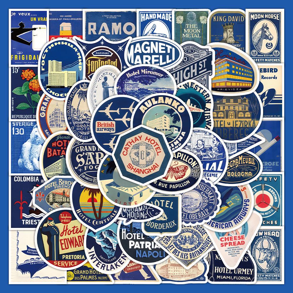 60 листов многоцветных наклеек в стиле ИНС: Реалистичные маленькие объекты в синем, розовом, фиолетовом, желтом и зеленом цветах