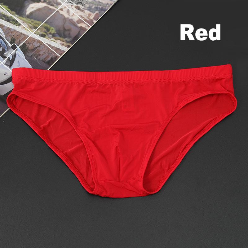 Сексуальные трусы-боксеры из ледяного шелка, шелковистое мужское нижнее белье, однотонное M-4XL, быстросохнущее, 10 цветов