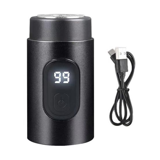 Мини-электробритва с цифровым дисплеем, USB-перезаряжаемая, водонепроницаемая, для влажного и сухого бритья, портативная, для путешествий, бритва для мужчин, триммер для бороды, инструмент для удаления волос