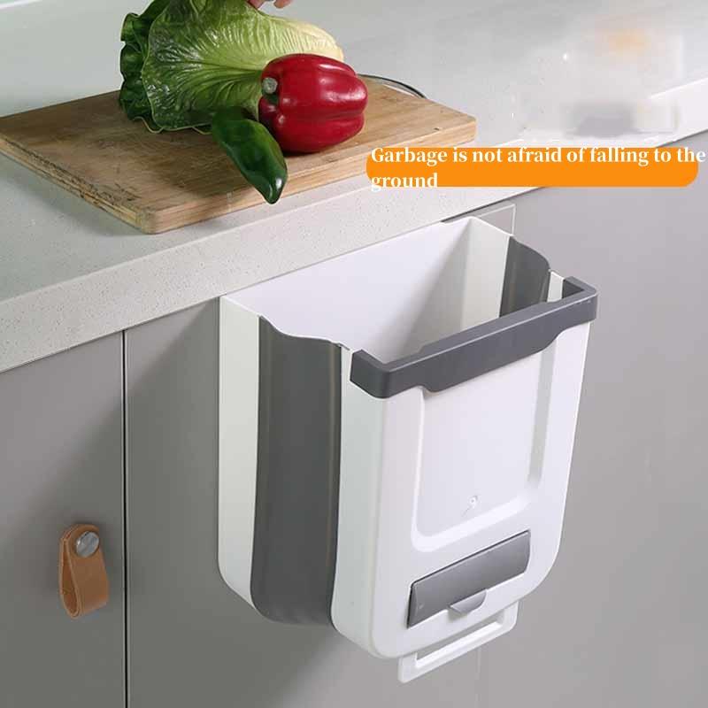 Hanging Trash Bin Foldable Storage Garbage Counter Cabinet Wall Mounted Can Camping Portable Caravan Motorhome Car