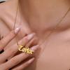 Нейтральная цепочка на ключицу из нержавеющей стали с покрытием 18 карат с индивидуальной буквой - Персонализированная цепочка с именем DIY