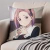 Cute Romance Anime KKaguyasama Love Is War Cushion Cover Pillowcase Antidustmite Invisible Zipper Short Plush Sofa Cushion