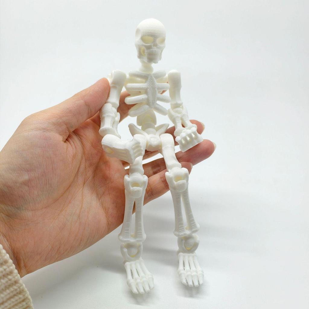 3D Articulated Skeleton Man: Poseable Stress Relief Toy & Decorative Craft Gift