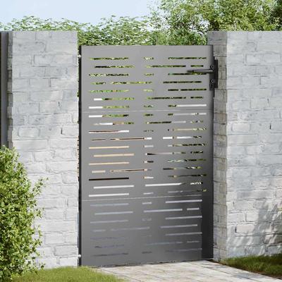Садовая калитка черная 85 x 125 см Сталь с порошковым покрытием