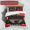 3pcs Duvet Cover Set (1*Duvet Cover + 2*Pillowcase, Without Core), Custom Name Liverpool F.C Pattern Bedding Set, Home Bedroom Decor Gift